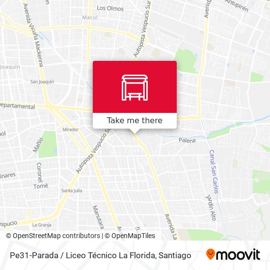 Pe31-Parada / Liceo Técnico La Florida map