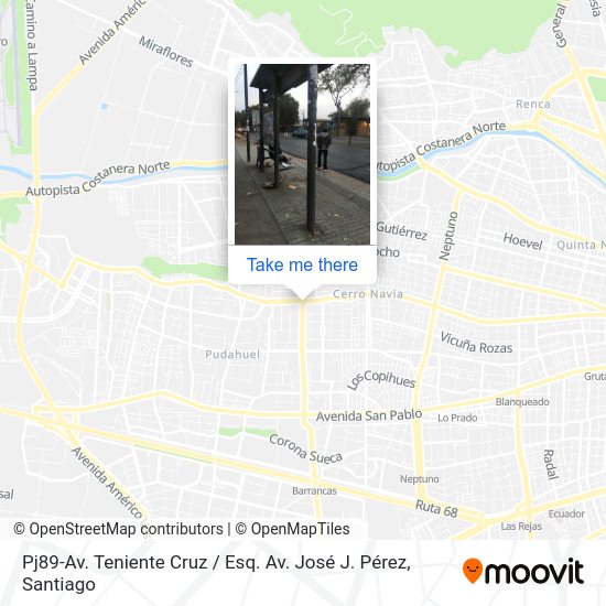 Mapa de Pj89-Av. Teniente Cruz / Esq. Av. José J. Pérez