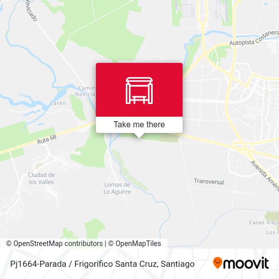 Mapa de Pj1664-Parada / Frigorífico Santa Cruz