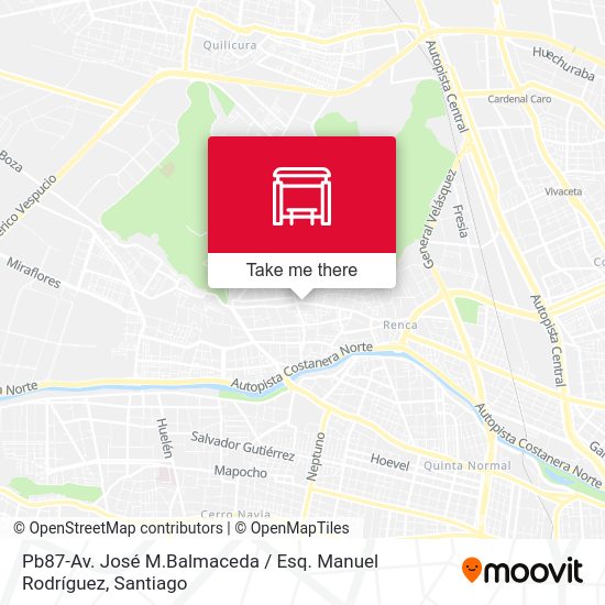 Pb87-Av. José M.Balmaceda / Esq. Manuel Rodríguez map