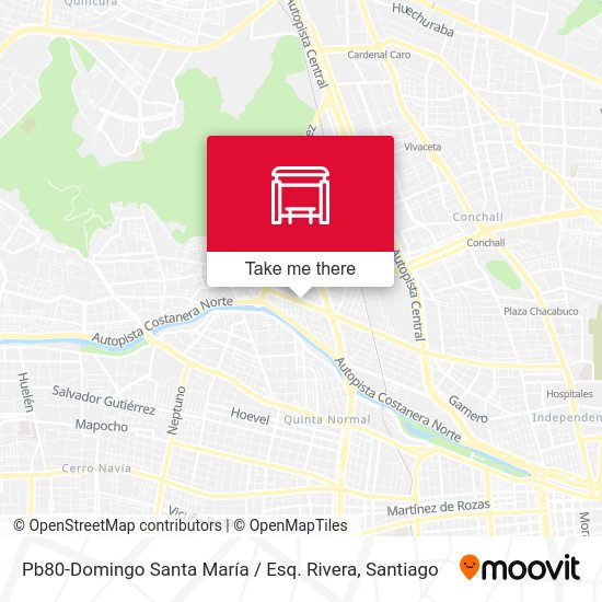 Mapa de Pb80-Domingo Santa María / Esq. Rivera