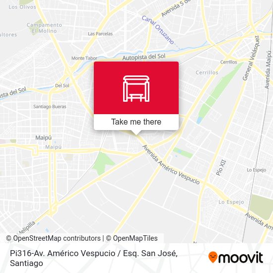 Pi316-Av. Américo Vespucio / Esq. San José map