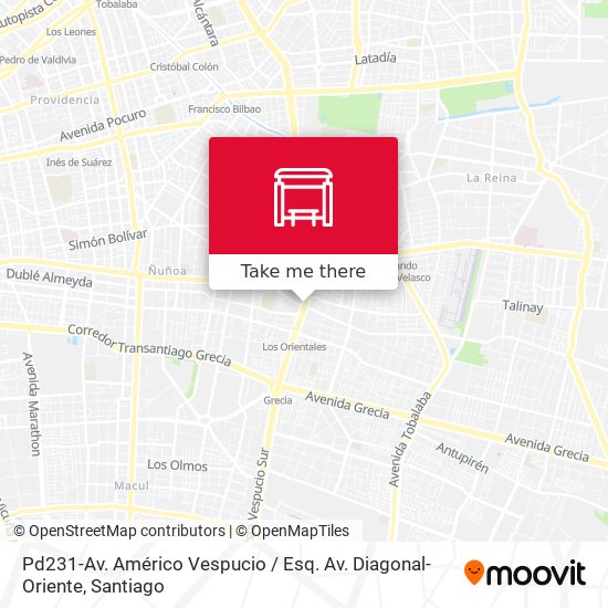 Mapa de Pd231-Av. Américo Vespucio / Esq. Av. Diagonal-Oriente