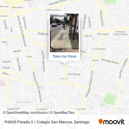 Mapa de Pd845-Parada 3 / Colegio San Marcos