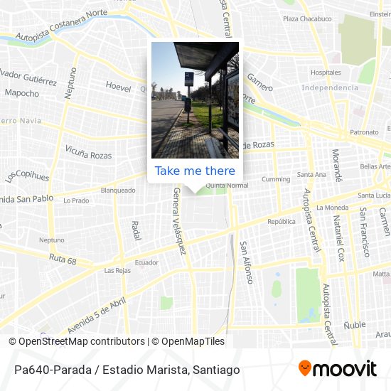 Pa640-Parada / Estadio Marista map