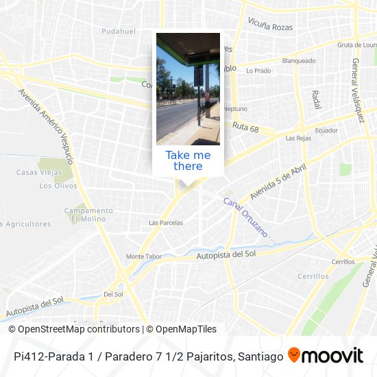 Pi412-Parada 1 / Paradero 7 1 / 2 Pajaritos map