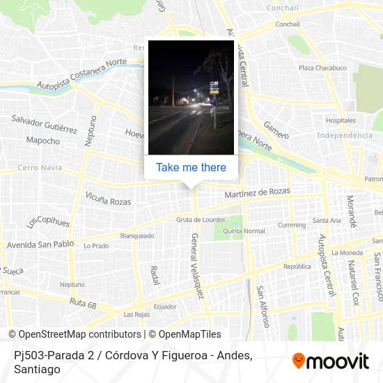 Pj503-Parada 2 / Córdova Y Figueroa - Andes map