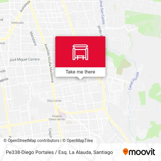 Pe338-Diego Portales / Esq. La Alauda map