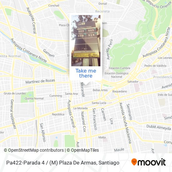 Pa422-Parada 4 / (M) Plaza De Armas map