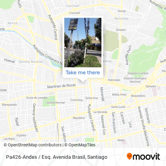 Pa426-Andes / Esq. Avenida Brasil map