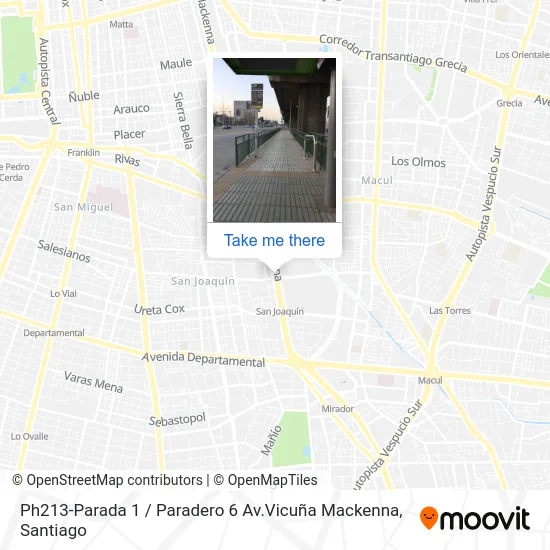 Ph213-Parada 1 / Paradero 6 Av.Vicuña Mackenna map