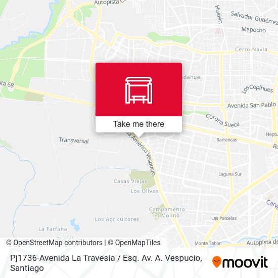 Mapa de Pj1736-Avenida La Travesía / Esq. Av. A. Vespucio