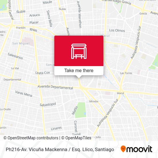 Ph216-Av. Vicuña Mackenna / Esq. Llico map