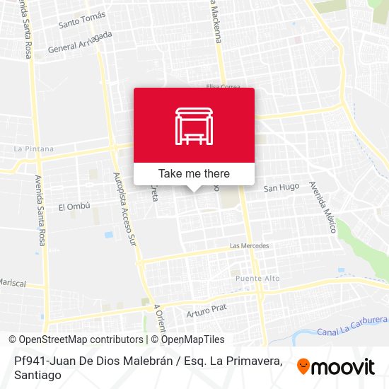 Mapa de Pf941-Juan De Dios Malebrán / Esq. La Primavera