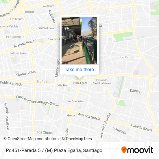 Pd451-Parada 5 / (M) Plaza Egaña map