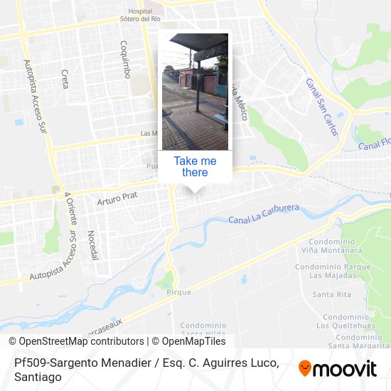 Pf509-Sargento Menadier / Esq. C. Aguirres Luco map