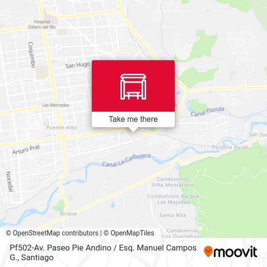 Pf502-Av. Paseo Pie Andino / Esq. Manuel Campos G. map
