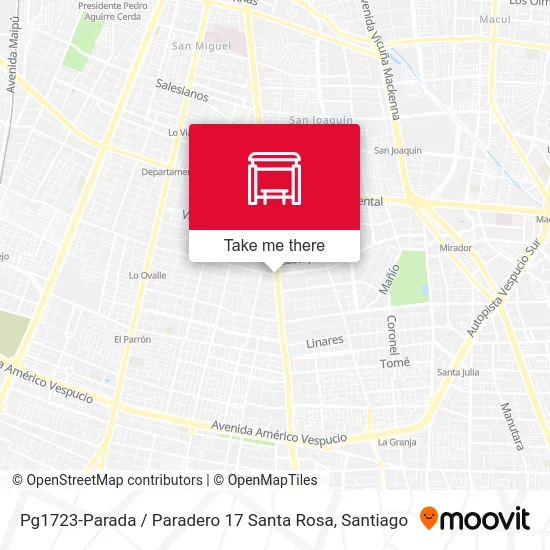 Pg1723-Parada / Paradero 17 Santa Rosa map