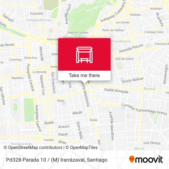 Pd328-Parada 10 / (M) Irarrázaval map