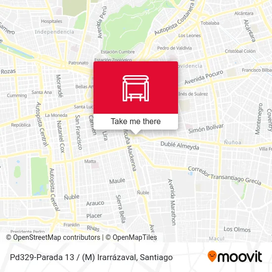 Pd329-Parada 13 / (M) Irarrázaval map