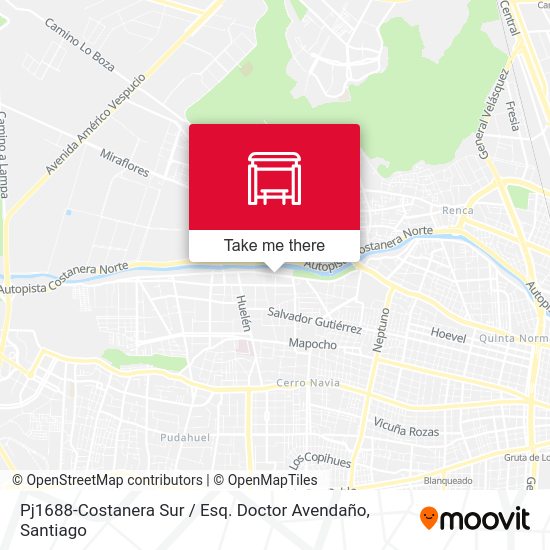 Pj1688-Costanera Sur / Esq. Doctor Avendaño map
