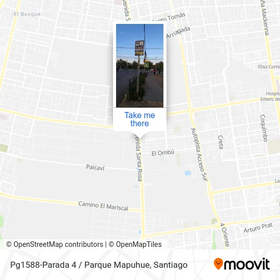 Pg1588-Parada 4 / Parque Mapuhue map
