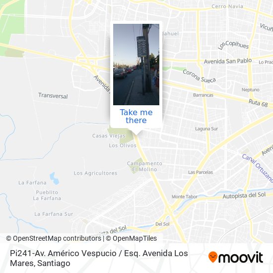 Pi241-Av. Américo Vespucio / Esq. Avenida Los Mares map