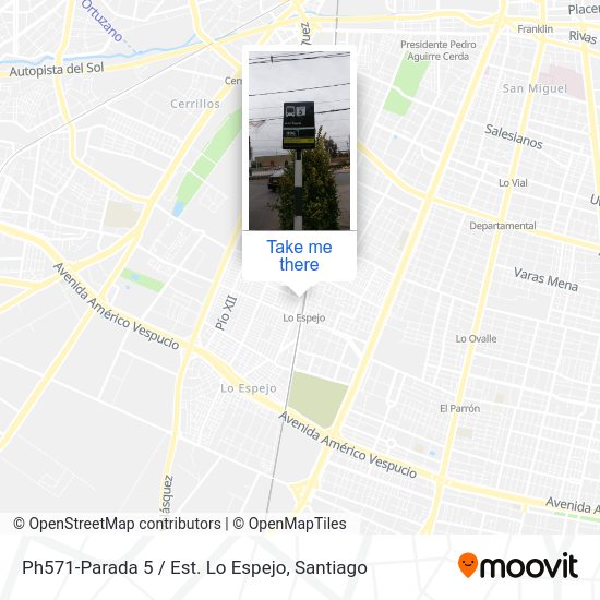 Ph571-Parada 5 / Est. Lo Espejo map