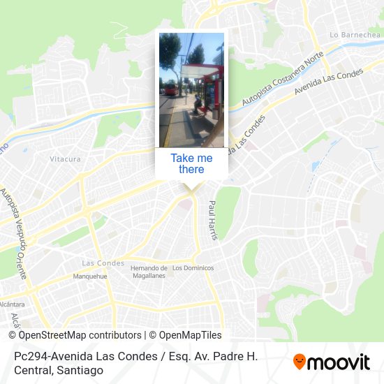 Pc294-Avenida Las Condes / Esq. Av. Padre H. Central map