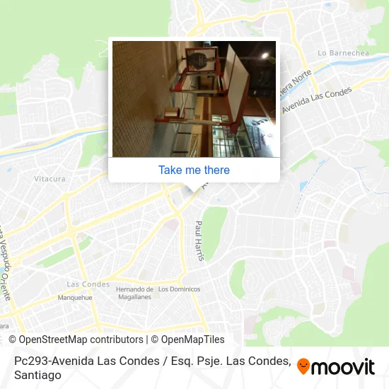 Pc293-Avenida Las Condes / Esq. Psje. Las Condes map