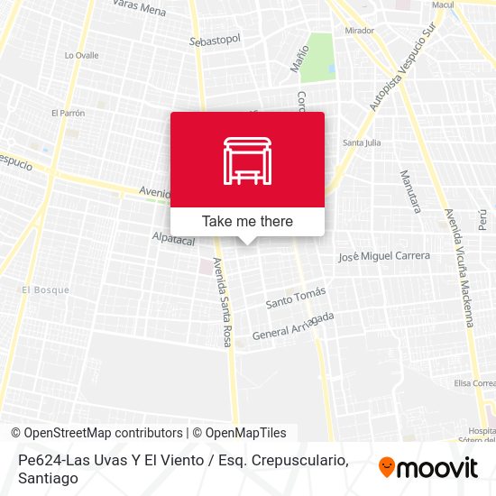 Pe624-Las Uvas Y El Viento / Esq. Crepusculario map