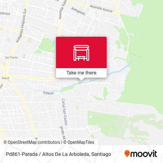 Mapa de Pd861-Parada / Altos De La Arboleda