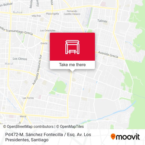 Mapa de Pd472-M. Sánchez Fontecilla / Esq. Av. Los Presidentes