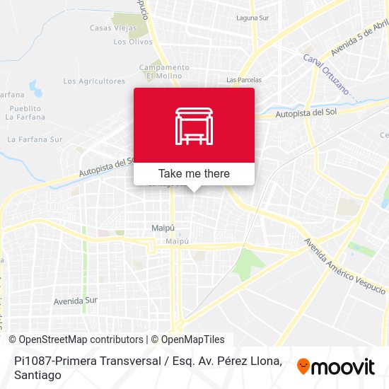 Mapa de Pi1087-Primera Transversal / Esq. Av. Pérez Llona