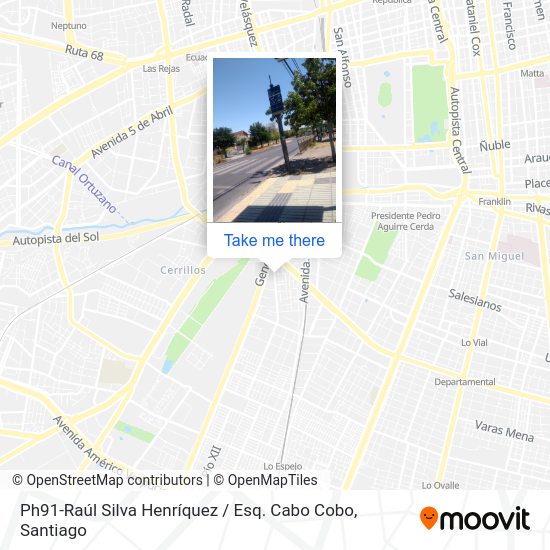 Mapa de Ph91-Raúl Silva Henríquez / Esq. Cabo Cobo