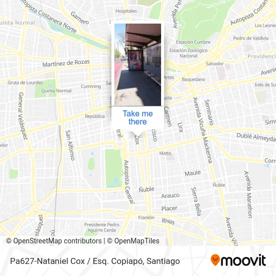 Pa627-Nataniel Cox / Esq. Copiapó map