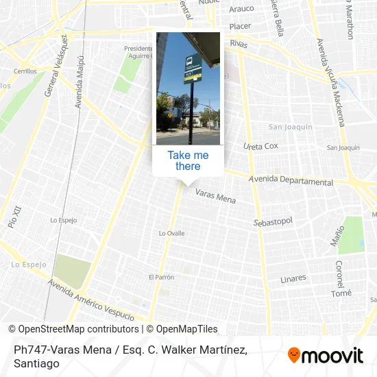 Ph747-Varas Mena / Esq. C. Walker Martínez map