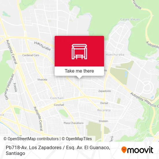 Pb718-Av. Los Zapadores / Esq. Av. El Guanaco map