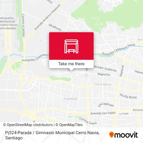 Pj524-Parada / Gimnasio Municipal Cerro Navia map