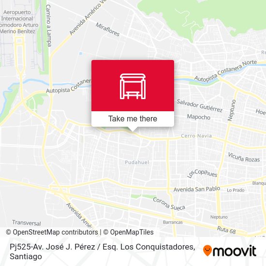 Pj525-Av. José J. Pérez / Esq. Los Conquistadores map