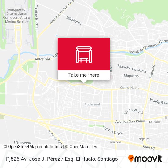 Pj526-Av. José J. Pérez / Esq. El Hualo map