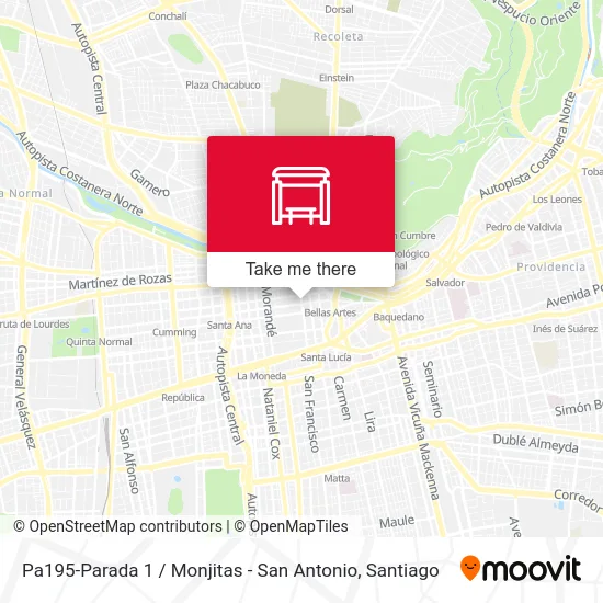 Mapa de Pa195-Parada 1 / Monjitas - San Antonio