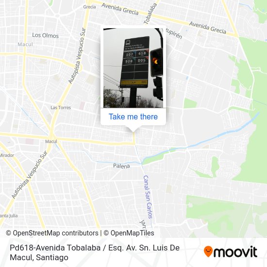 Mapa de Pd618-Avenida Tobalaba / Esq. Av. Sn. Luis De Macul