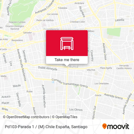 Pd103-Parada 1 / (M) Chile España map
