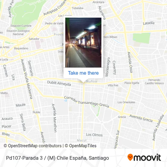 Pd107-Parada 3 / (M) Chile España map