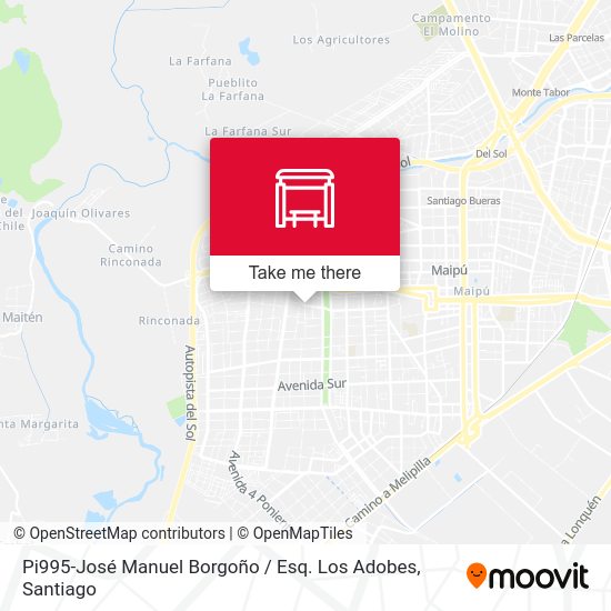 Mapa de Pi995-José Manuel Borgoño / Esq. Los Adobes