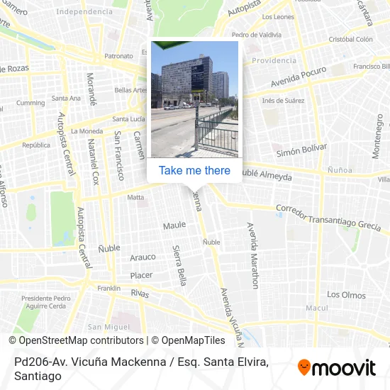 Mapa de Pd206-Av. Vicuña Mackenna / Esq. Santa Elvira