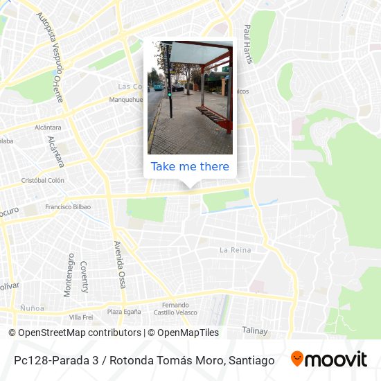 Pc128-Parada 3 / Rotonda Tomás Moro map