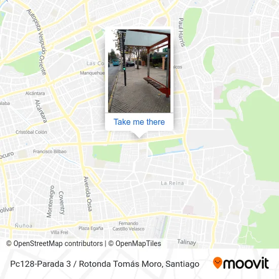 Pc128-Parada 3 / Rotonda Tomás Moro map
