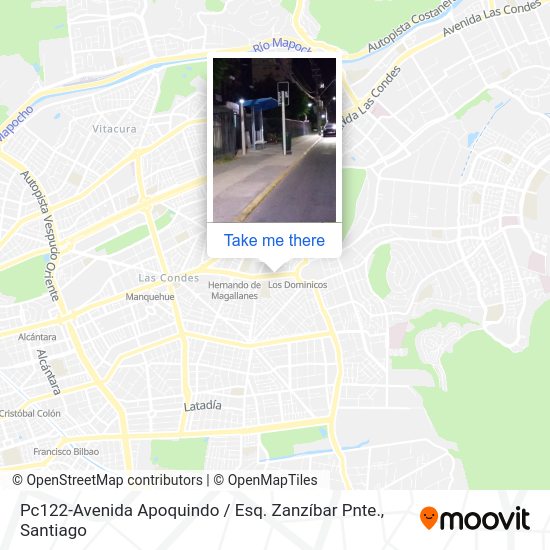 Pc122-Avenida Apoquindo / Esq. Zanzíbar Pnte. map